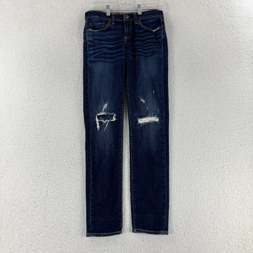 Simon Miller Jeans Womens‎ Size 26 Blue Denim Slim Straight Mid-Rise Distressed